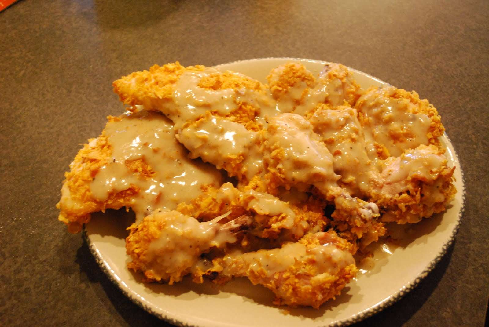 Oven Fried Chicken with Gravy - IngRecipe