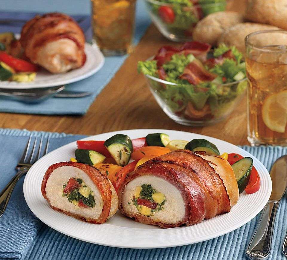 Smoked GoudaStuffed Chicken Wrapped in Bacon IngRecipe