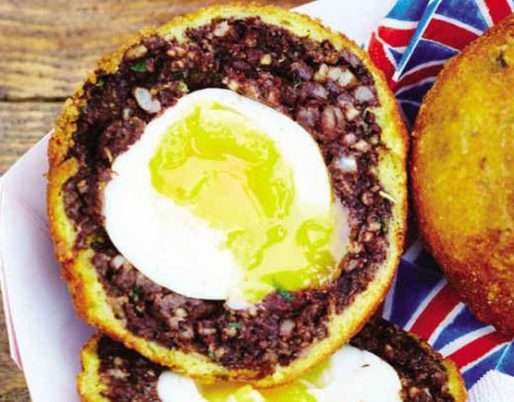 BLACK PUDDING SCOTCH EGGS with Mayonnaise