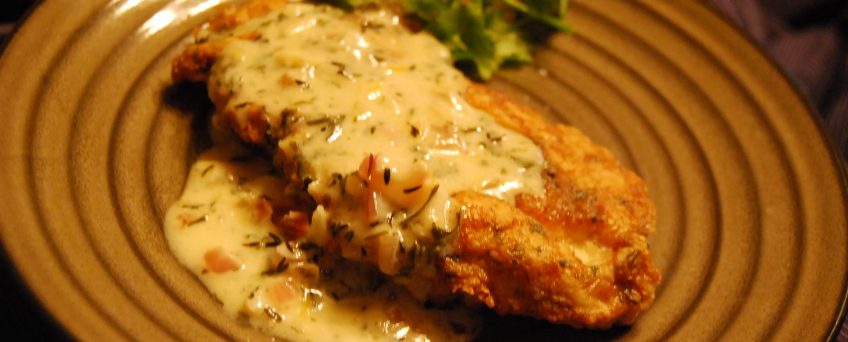 Easy to Make Cheese-Crusted Chicken with Cream